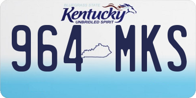 KY license plate 964MKS