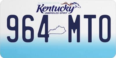 KY license plate 964MTO