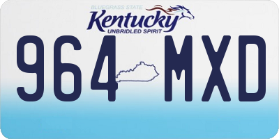 KY license plate 964MXD