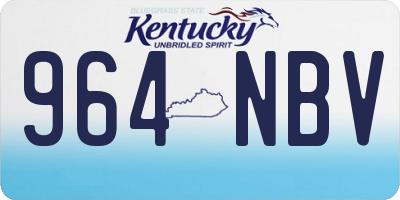 KY license plate 964NBV