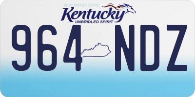 KY license plate 964NDZ
