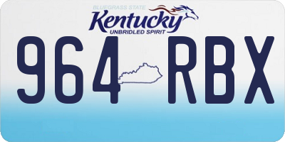 KY license plate 964RBX