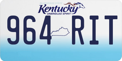 KY license plate 964RIT