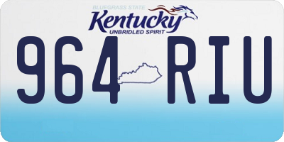 KY license plate 964RIU