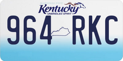 KY license plate 964RKC