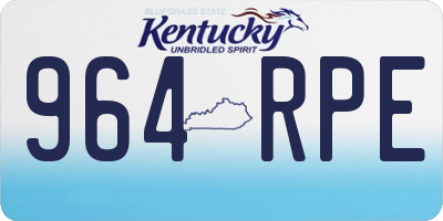 KY license plate 964RPE