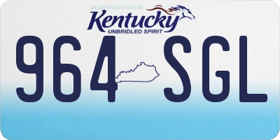 KY license plate 964SGL