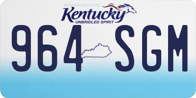 KY license plate 964SGM