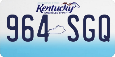 KY license plate 964SGQ