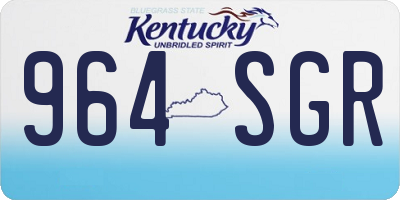 KY license plate 964SGR
