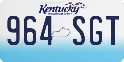 KY license plate 964SGT