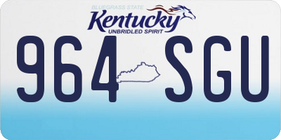 KY license plate 964SGU