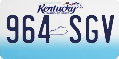 KY license plate 964SGV