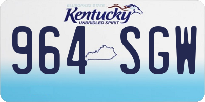 KY license plate 964SGW