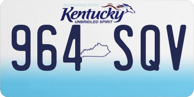 KY license plate 964SQV
