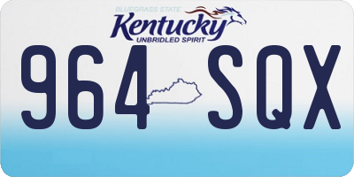 KY license plate 964SQX