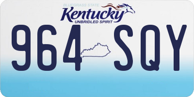 KY license plate 964SQY