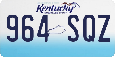 KY license plate 964SQZ