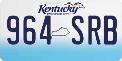 KY license plate 964SRB