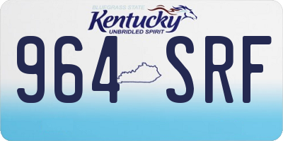 KY license plate 964SRF