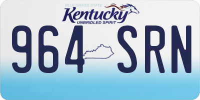 KY license plate 964SRN