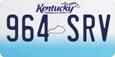 KY license plate 964SRV