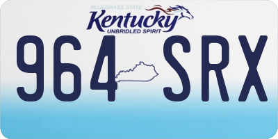 KY license plate 964SRX