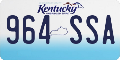 KY license plate 964SSA