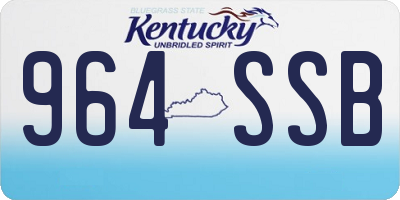 KY license plate 964SSB