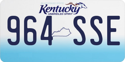 KY license plate 964SSE
