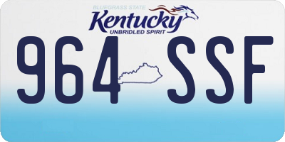 KY license plate 964SSF