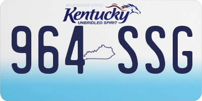 KY license plate 964SSG
