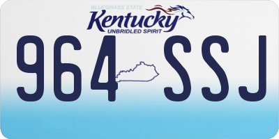 KY license plate 964SSJ