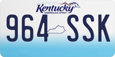 KY license plate 964SSK