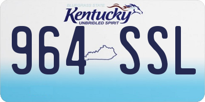 KY license plate 964SSL