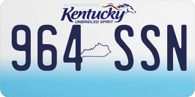 KY license plate 964SSN