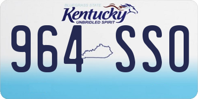 KY license plate 964SSO
