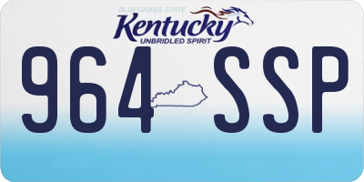 KY license plate 964SSP