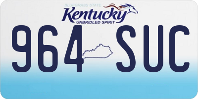 KY license plate 964SUC