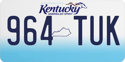 KY license plate 964TUK