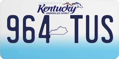 KY license plate 964TUS