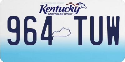 KY license plate 964TUW
