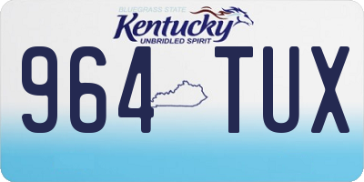 KY license plate 964TUX