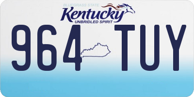 KY license plate 964TUY