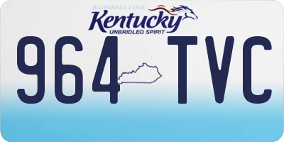 KY license plate 964TVC
