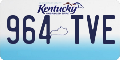 KY license plate 964TVE