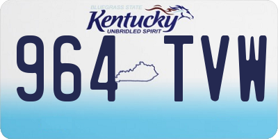 KY license plate 964TVW