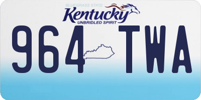 KY license plate 964TWA