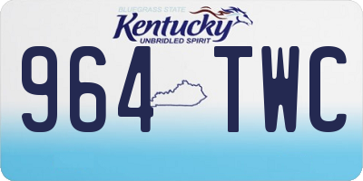 KY license plate 964TWC