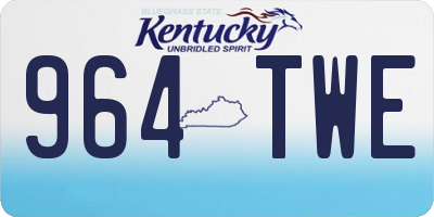 KY license plate 964TWE
